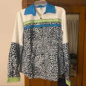 Lai Meng five cats animal print blouse